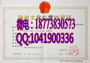 網絡文化經營許可證樣本詳解 申請指南與關鍵要素